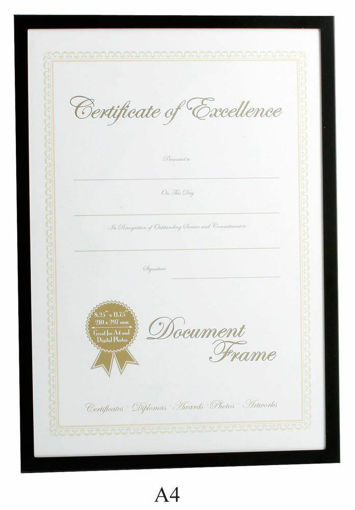 Picture of BLACK A4 CERTIFICATE FRAME